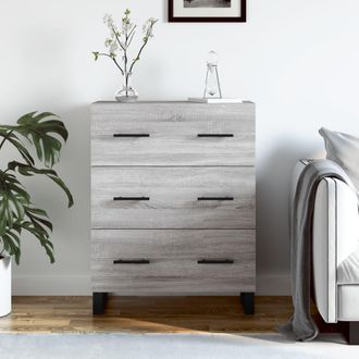 vidaXL Aparador De Madera De Ingenier&iacute;a Gris Sonoma 69,5x34x90 Cm Vidaxl
