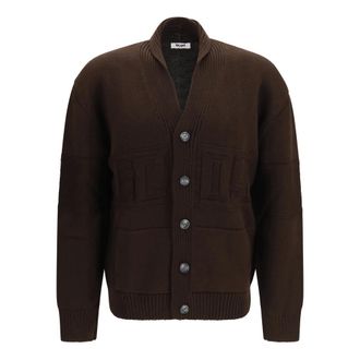 GCDS Gcds - Geknoopt vest met logo - Dames - Truien - Bruin - Maat: S Zijde