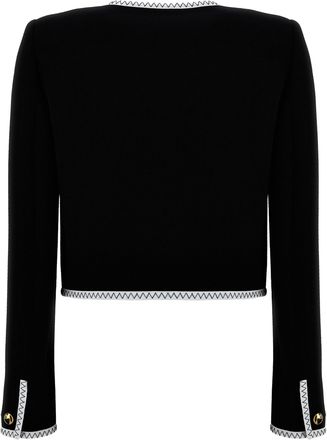 Moschino Womens Bicolor Viscose Full-Length Jacket Clothing