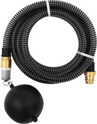 vidaXL Manguera De Succi&oacute;n Con Conectores De Lat&oacute;n Pvc Negro 29 Mm 3 M Vidaxl