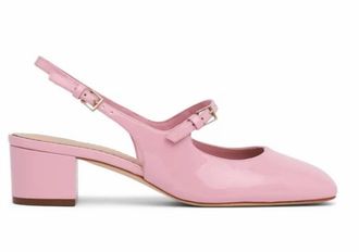 Cinq &agrave; Sept Womens Patent Slingback Block Heel In Pink