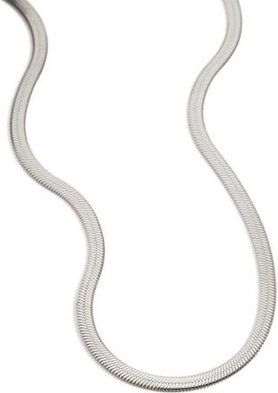 Mint & Lily Herringbone Gold Chain Necklace in Silver at Nordstrom