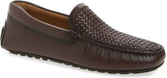 BOSS Noel Moc Toe Loafer in Dark Brn at Nordstrom, Size 11