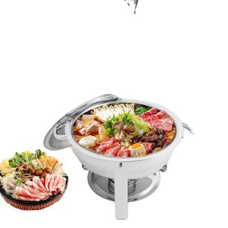 OEM Juego De Calentadores De Alimentos, Juego De 4 Piezas, Capacidad De 4,5 L Por Recipiente, Material De Acero Inoxidable, Fuente De Calor De Bajo Consum