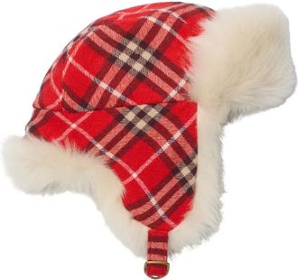 Burberry Cappello a quadri - Rosso