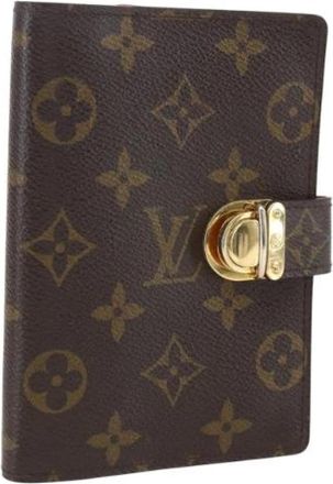 Louis Vuitton Pre-owned Vintage Canvas Portemonnee - Dames - Vintage Accessoires - Bruin - ONE Size - Vintage
