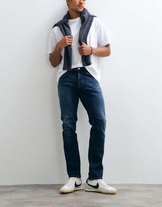 Tommy Jeans Scanton - Jeans slim lavaggio blu scuro-Blu navy