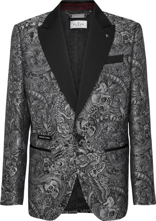 Philipp Plein Blazer Met &Eacute;&eacute;n Knoop Slim Fit Tattoo