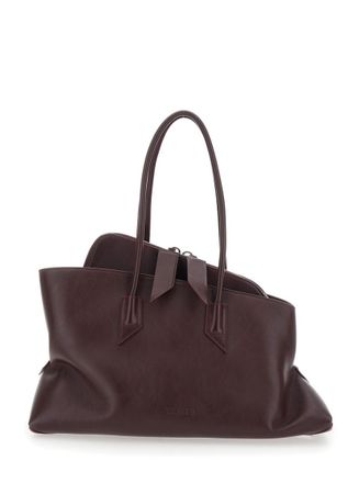 The Attico Dark Purple La Passeggiata Medium Tote