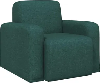 vidaXL Sill&oacute;n Verde Oscuro Tela Vidaxl