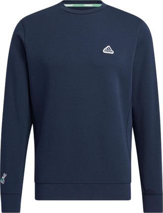 adidas Mens adidas Pg Sweat Crew Solid Color Logo Round Neck Pullover Long Sleeves Navy Blue HG5789