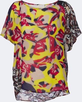 Dries Van Noten Printed draped top