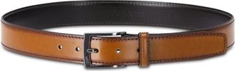 Joop Glanzend leren riem met stijlvolle gesp - Heren - Riemen - Bruin - 90 CM - Leer - Accessoires