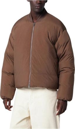 STUDIO NICHOLSON Frye Down Bomber - Heren - Gewatteerde jassen - Bruin - M - Polyester - Jassen