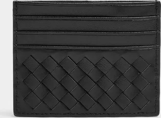 Le 31 Mens Braided faux leather card holder