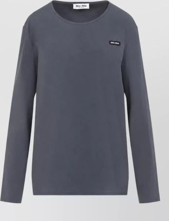 Miu Miu long-sleeve crew-neck top