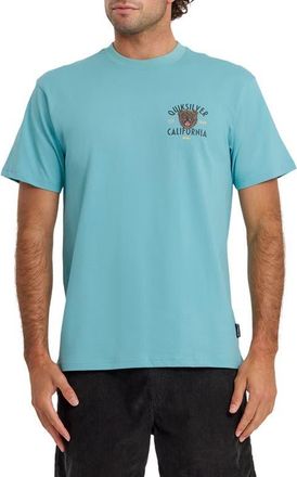 Quiksilver CA Bear Cotton Graphic T-Shirt in Aqua at Nordstrom, Size Xx-Large