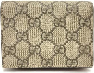 Gucci Pre-owned Wallets, female, Beige, Size: ONE SIZE Pre-owned Canvas Wallet