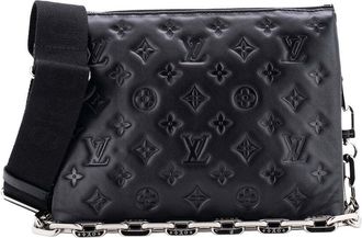 Louis Vuitton Black Monogram Embossed Lambskin Coussin Pm (Authentic Pre- Loved)