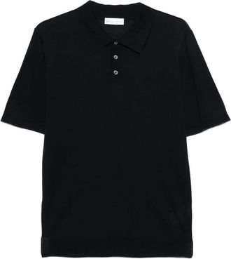 Roberto Collina Polo Manica Corta in Maglia - - Tops - Uomo - Blu - M