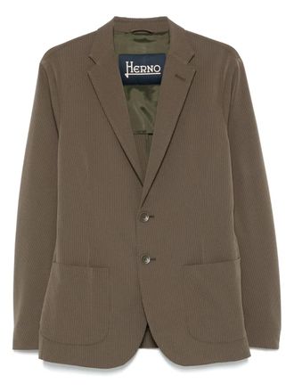 Herno single-breasted blazer - men - Polyester/Viscose/Polyester - 48 - Green
