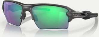 Oakley Flak 2.0 XL - Occhiali da sole rettangolari color acciaio con lenti a specchio verdi-Grigio