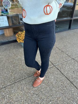 Judy Blue High Waist Pull-On Skinny Jeans In Black