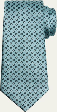 Giorgio Armani Mens Micro-Circle Silk Tie