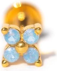 Girls Crew Blue Blossom Single Flat Back Stud Earring in Gold at Nordstrom