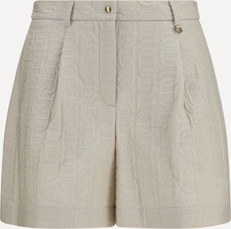 Moncler Shorts in pelle con logo Woman 40