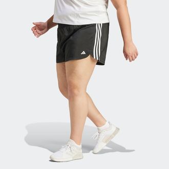 adidas Shorts ADIDAS PERFORMANCE PACER W HIGH PS, Damen, Gr. 1X, N-Gr, schwarz-weiss (schwarz, wei&szlig;), Obermaterial: 100% Polyester, Hosen Shorts