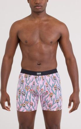 Saxx Vibe Xtra Soft Comfort Boxer Briefs in Lucho Libre-Orchid at Nordstrom, Size Xx-Large