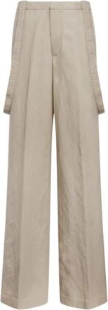 Dondup Pantalon Wide Leg Chino - Dames - Wijde Broeken - Grijs - XS - Broeken