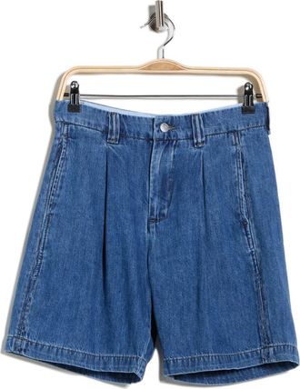 Current Elliott A-Line Pleated Denim Shorts in Heritage Denim at Nordstrom Rack, Size 27