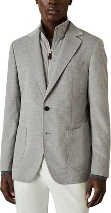Reiss Patch Notch Gilet Wool- blend Blazer