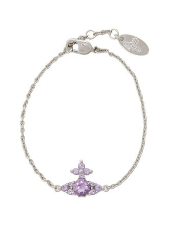 Vivienne Westwood Silver-tone Bracelet with Lavender Gemstone Cluster