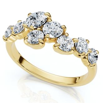 Pompeii3 1.00Ct Diamond Constellation Wedding Anniversary Ring 14k Gold or Pt Lab Grown