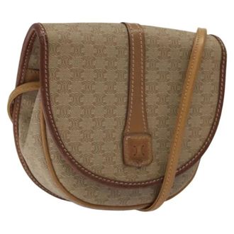 Celine Pre-owned Leather celine-bags - Dames - Pre-owned - Beige - Maat: ONE Size Leer