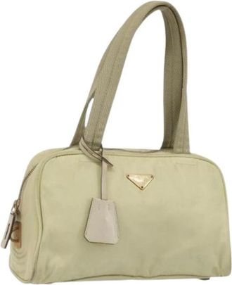 Prada Pre-owned Vintage Hand Bag - Dames - Vintage Handtas - Beige - ONE Size - Leer - Vintage