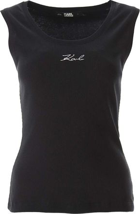 Karl Lagerfeld Logo Rib Tank Top