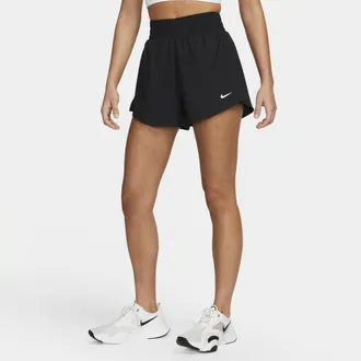 Nike Womens One Dri-FIT High-Waisted 3 2-in-1 Shorts in Black | DX6016-010
