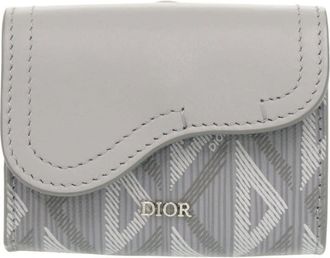Dior Pre-owned Dior Coated Canvas CD Diamond Saddle Card Holder Ladies VOT4V6TVU3B8LG2H