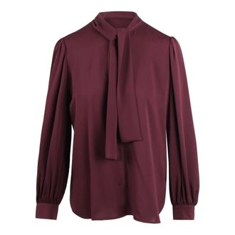 Max Mara Blouses, female, Brown, Size: M Melania Silk Shirt