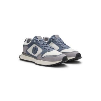 BOSS Suede-trim trainers with Double B monogram
