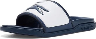 Lacoste Serve Slide Dual Mens Sandals Navy/White : 12 M, Synthetic