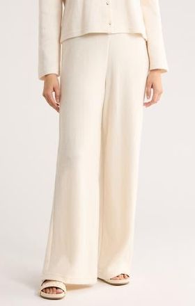 DKNY High Waist Wide Leg Pants in Eggnog at Nordstrom Rack, Size X-Small