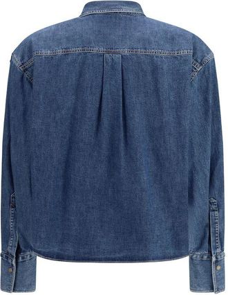Brunello Cucinelli Womens Blue Denim Shirt