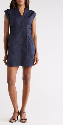 Derek Lam Elyse Short Sleeve Tiered Cotton Shirtdress in Night Sky at Nordstrom Rack, Size 18 (Similar To 16W-18W)