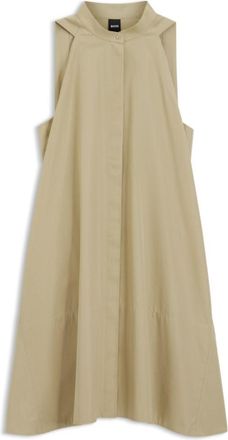 BOSS Relaxed-fit dress in cotton poplin