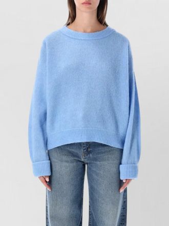 American Vintage alpaca wool fine-knit boat neck long-sleeve sweater